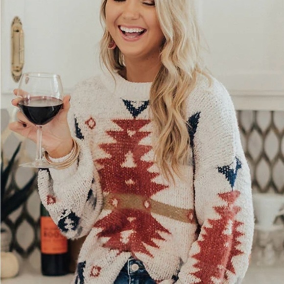 Wanna Be Aztec Sweater - NWOT - Picture 1 of 5